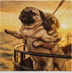 Load image into Gallery viewer, Stamped Cross Stitch - Titanic Pugs