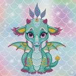Load image into Gallery viewer, Diamond Dotz Box® Ariel The Baby Dragon Diamond Art Kit – 22cm x 22cm