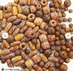 Load image into Gallery viewer, Assorted Printed Wooden Beads (20)