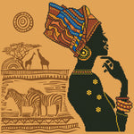 Load image into Gallery viewer, Diamond Dotz® African Elegance Diamond Painting Kit – 49cm x 49cm