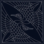 Load image into Gallery viewer, Sashiko Squares - Navy - 12&quot; x 12&quot;
