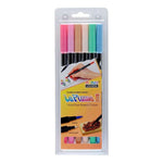 Load image into Gallery viewer, Marvy Le Plume II Double Tip Marker Set of 6