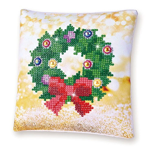 Diamond Dotz - Christmas Wreath Mini Pillow