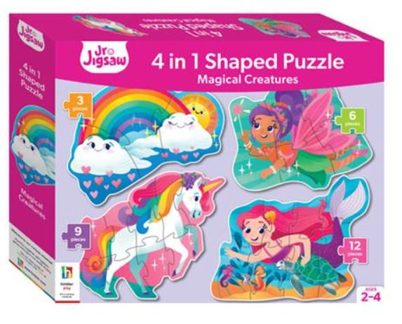 Junior Jigsaw Shaped 4-in-1: Magical Creatures