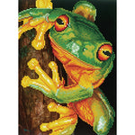 将图片加载到图库查看器,Diamond Dotz® Green Tree Frog Diamond Painting Kit – 27cm x 37cm