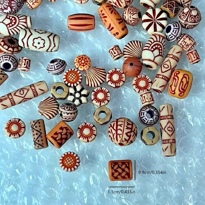 Imitation Wood Beads (25pkt)