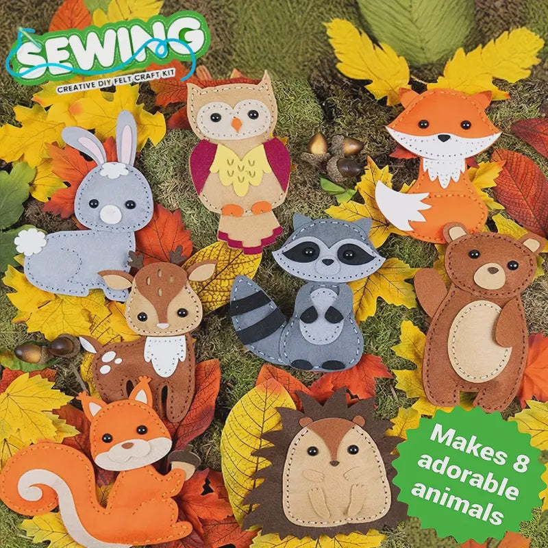 Felt Sewing Kit Jungle Animals