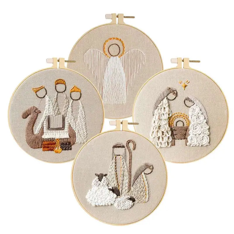 Stamped Embroidery - The Christmas Story (set of 4)