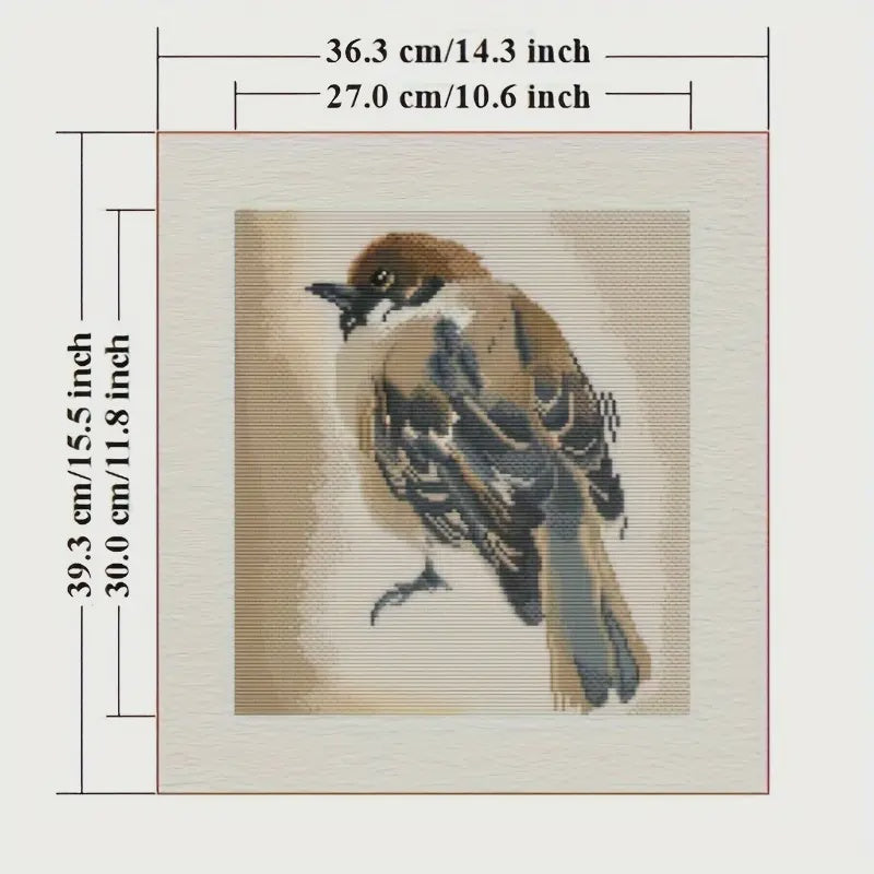 Stamped Cross Stitch Kit - Bird 11CT