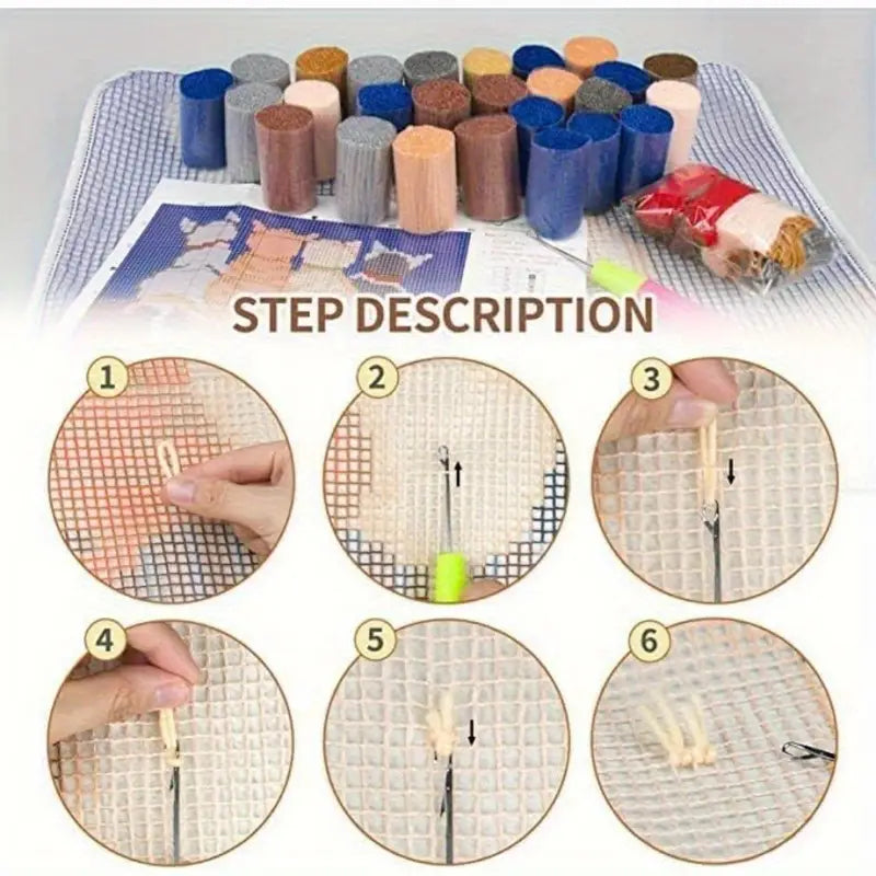 Latch Hook Rug Kit  - Abstract