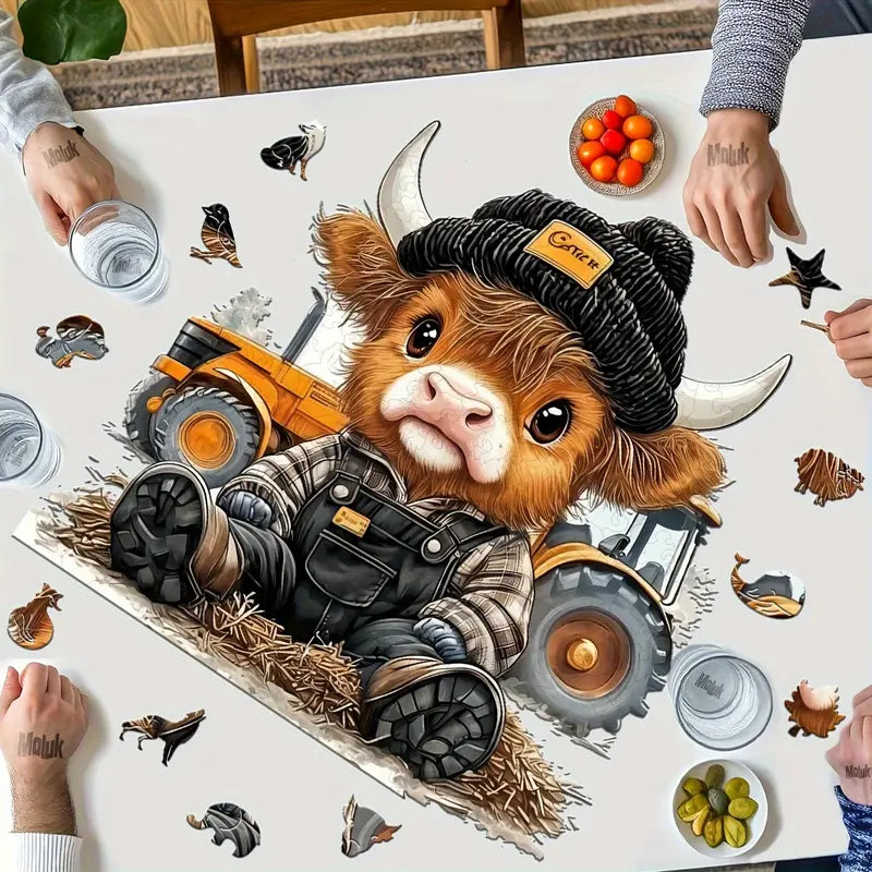 Wooden Puzzle - Muddy Boots & Big Wheels