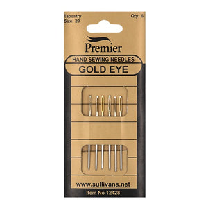 Gold Eye Hand Needles - Tapestry -20