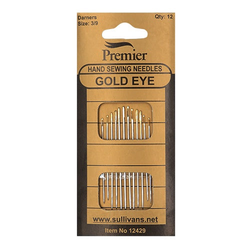 Gold Eye Hand Needles - Darners - 3/9