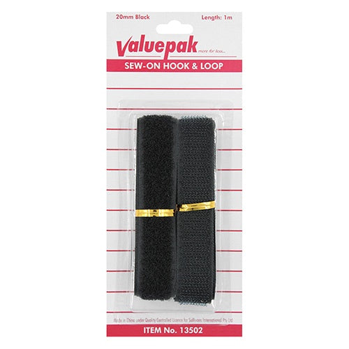 Velcro Value Pak - Sew On Hook & Loop 20mm x 1m