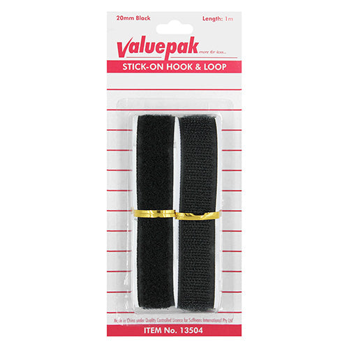 Velcro Value Pak - Stick On Hook & Loop 20mm x 1m