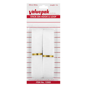 Velcro Value Pak - Stick On Hook & Loop 20mm x 1m