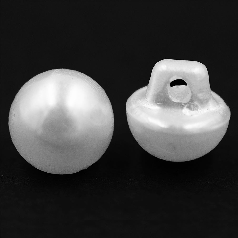 Button - Pearl Plastic with Shank 8mm