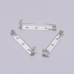 Load image into Gallery viewer, Safety Brooch Pins – Easy Fix Pin Backs for DIY Jewellery  (5Pkt) 32mm Silver
