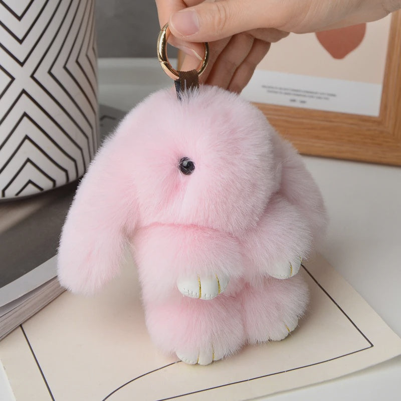 Soft Fur Rabbit Keychain
