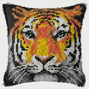 Latch Hook Pillow Kit - Tiger