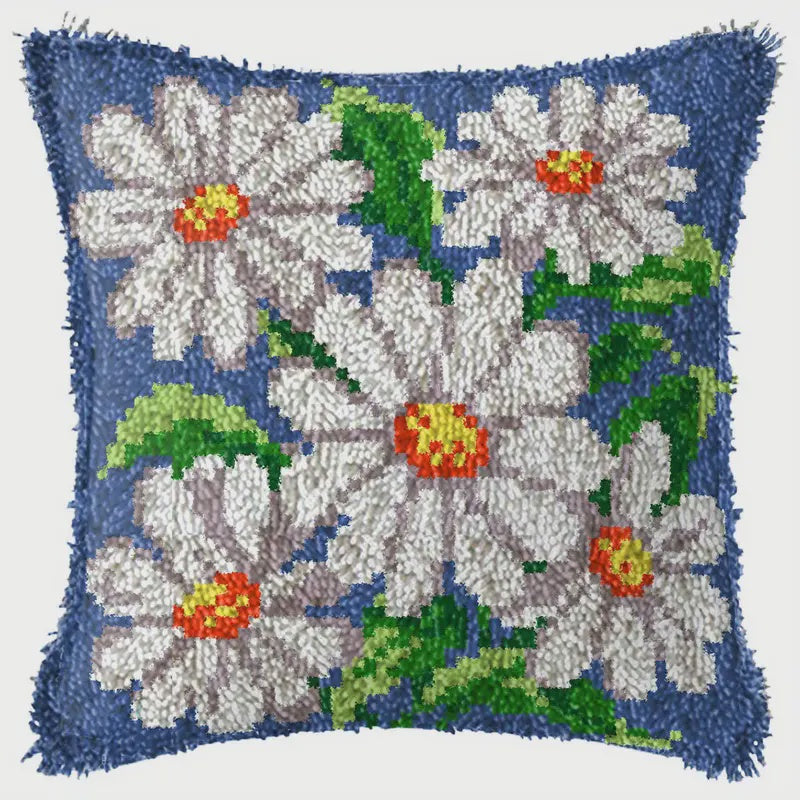 Latch Hook Pillow Kit - Daisy