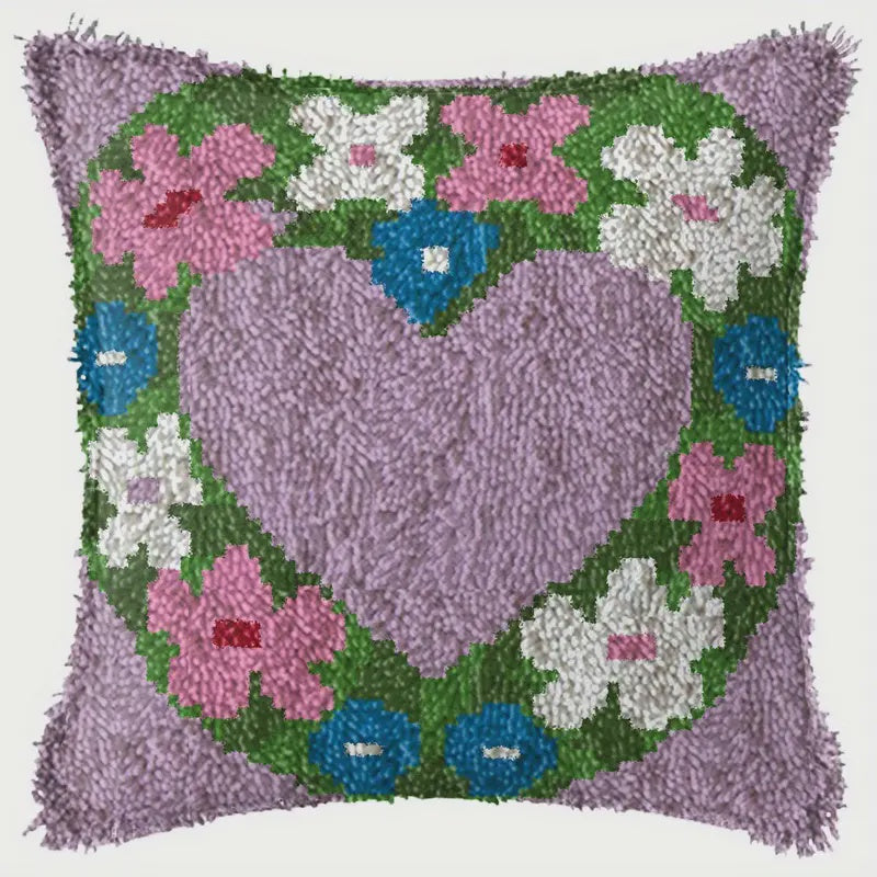 Latch Hook Pillow Kit - Love Heart