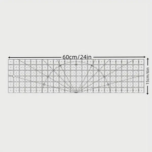 Non Slip Acrylic Ruler 6inch x 24 inch