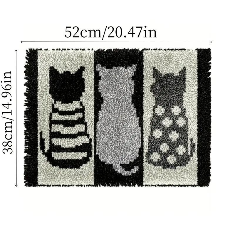 Latch Hook Rug Kit - Shadow Cats