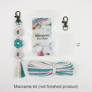 Macrame  Daisy Keychain