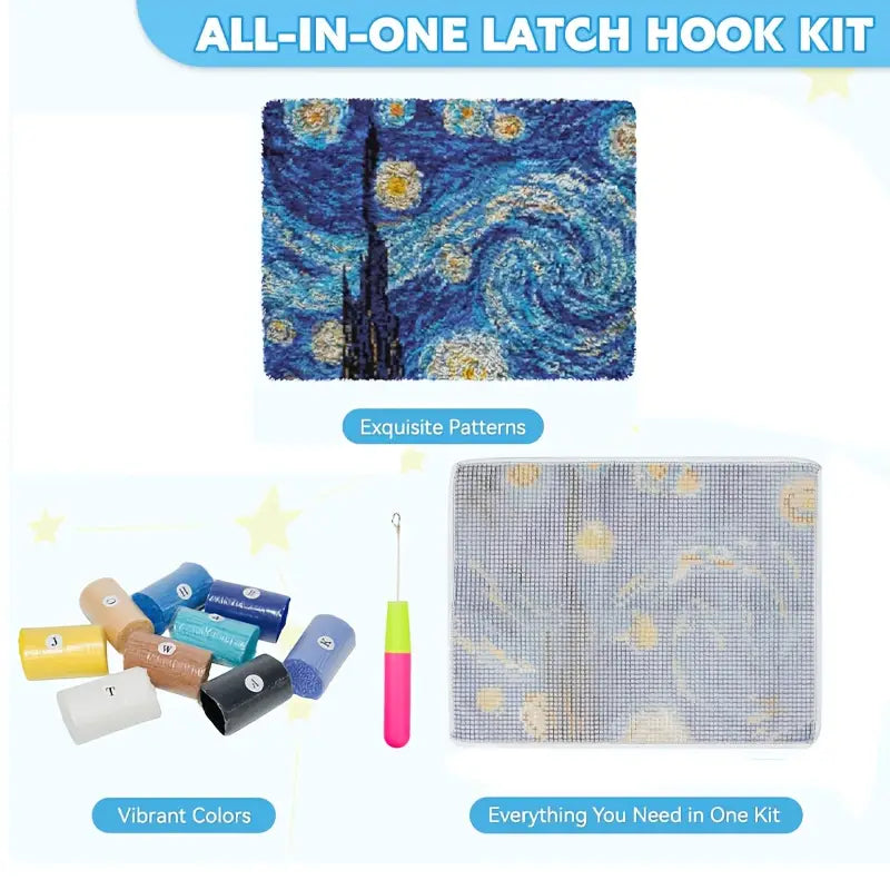 Latch Hook Rug Kit - Starry Sky