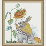 Load image into Gallery viewer, Stamped Cross Stitch Kit - Totoro&#39;s Leafy Shelter 14CT
