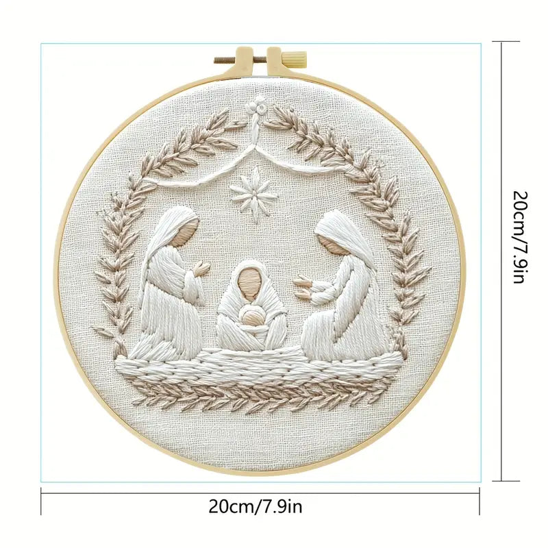 Stamped Embroidery - Bethlehem in Thread