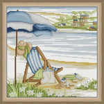 Load image into Gallery viewer, Stamped Cross Stitch Kit - Solitude by The Shore 14CT
