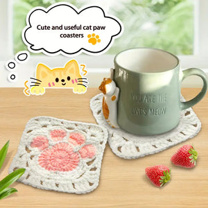 Crochet Kit - Paw Coaster