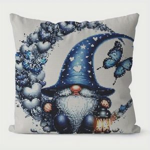 Stamped Cross Stitch Cushion Kit - Gnome on The Moon