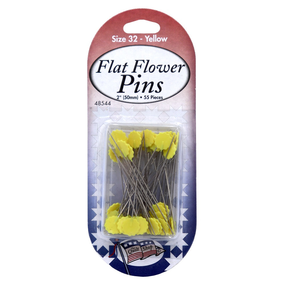 Quilters Flat Flower Pins 50mm