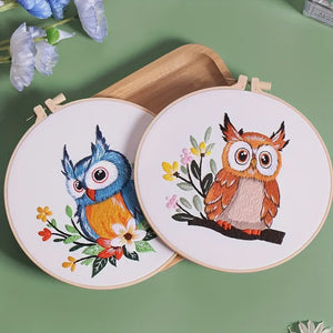 Stamped Embroidery - Owl