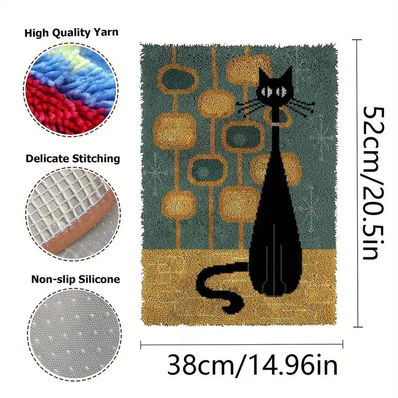 Latch Hook Rug Kit - Modern Meow