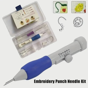 Needle Punch Kit with 4 Size Needles