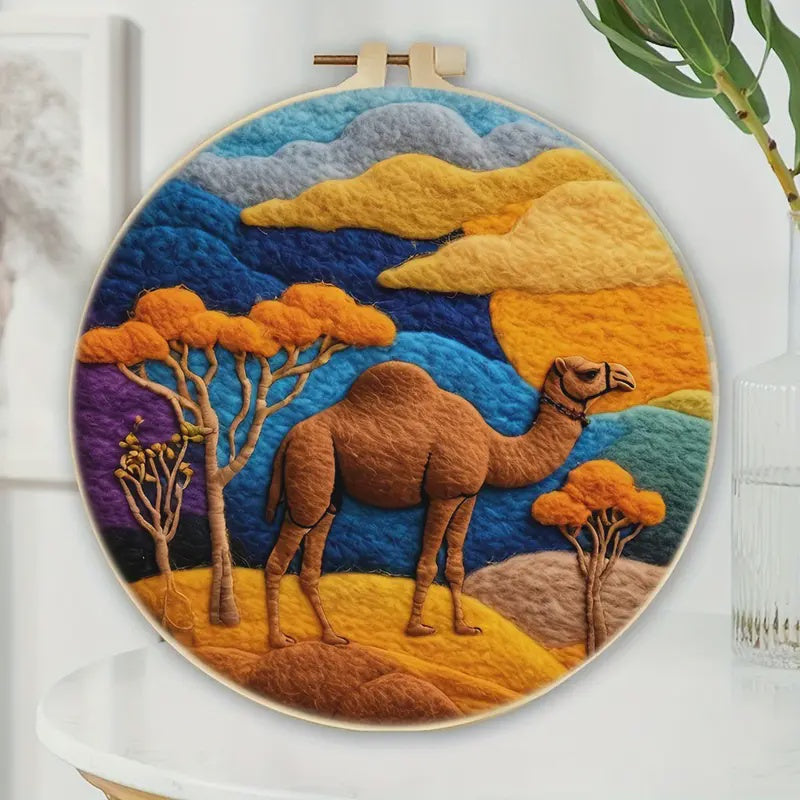 Needle Painting - Camel Sunset