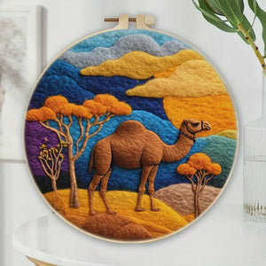 Needle Painting - Camel Sunset