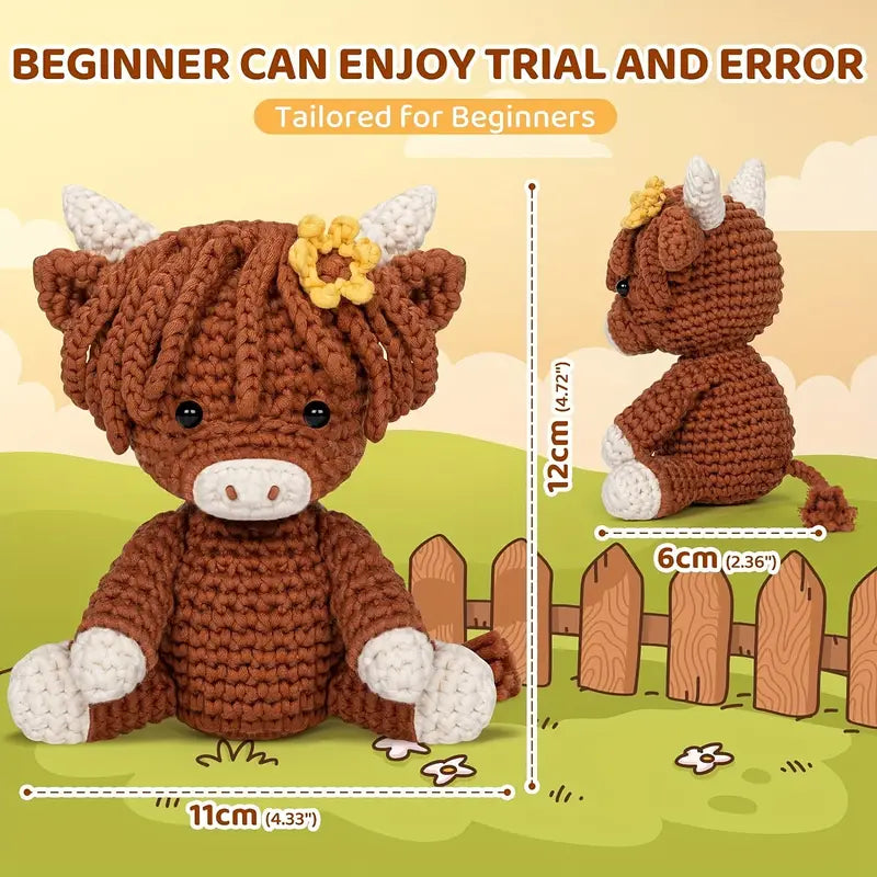 Amigurumi Kit - Brown Cow