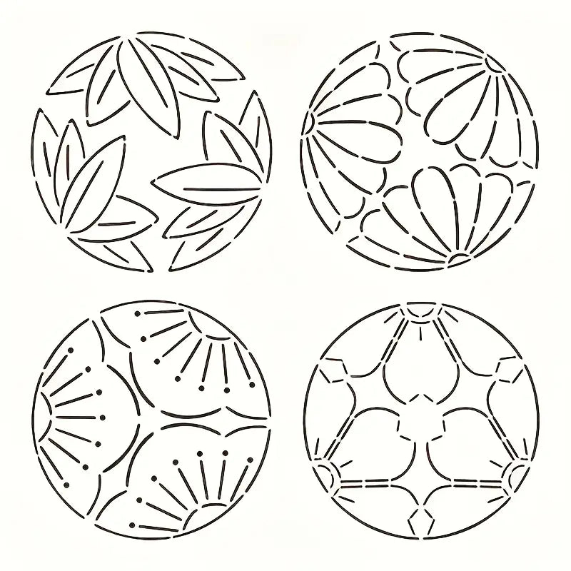 Templates & Stencils for Sashiko -6inch x 4