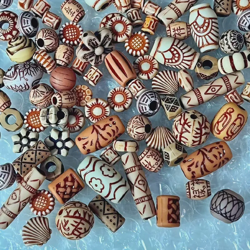 Imitation Wood Beads (25pkt)