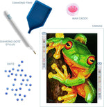 将图片加载到图库查看器，Diamond Dotz® Green Tree Frog Diamond Painting Kit – 27cm x 37cm
