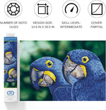 Load image into Gallery viewer, Diamond Dotz® Blue Hyacinth Macaws Diamond Painting Kit – 37cm x 52cm

