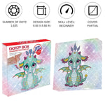 Load image into Gallery viewer, Diamond Dotz Box® Ariel The Baby Dragon Diamond Art Kit – 22cm x 22cm
