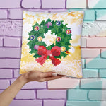 Load image into Gallery viewer, Diamond Dotz Cushion Kit® Christmas Wreath – 18cm x 18cm
