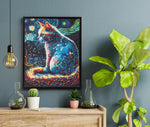 Load image into Gallery viewer, Diamond Dotz® Starry Night Cat Diamond Painting Kit – 50.5cm x 40.5cm
