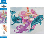 将图片加载到图库查看器，Diamond Art® Mermaid &amp; Friends Diamond Art Kit – 47cm x 37cm
